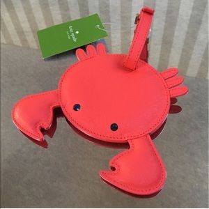 Brand New Kate Spade “Make A Splash” Crab Luggage Tag